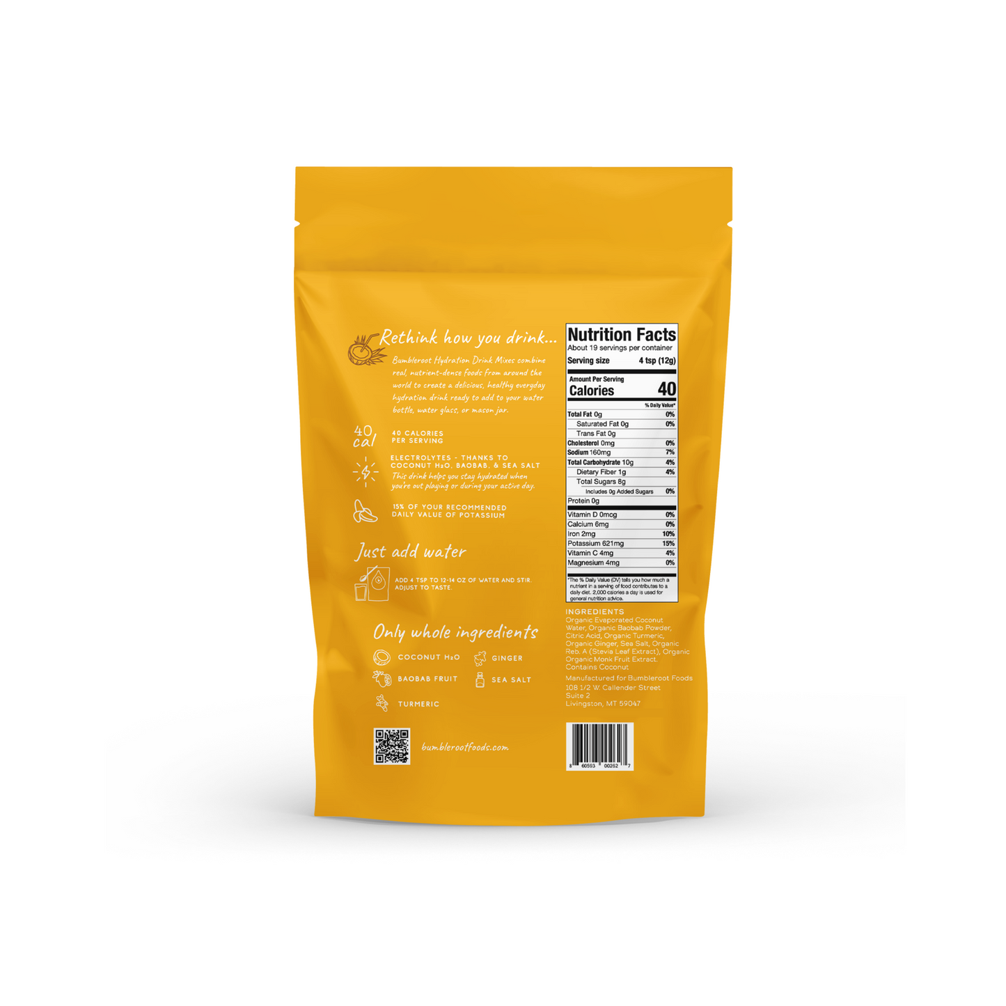 Mineral Hydration Drink Mix (Turmeric Ginger)