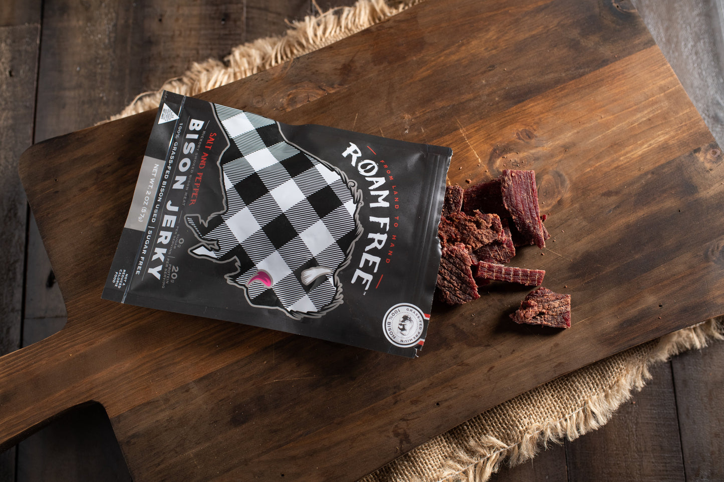
                  
                    Roam Free Bison Jerky: Salt & Pepper (2-pack)
                  
                